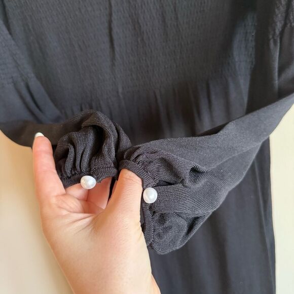 Tuckernuck Pomander Place Black Double Knit Lennox Maxi Dress Size Small - Picture 5 of 10